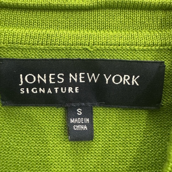 Jones New York Signature Green Button-Front Knit Jacket / Top – Size S - Picture 7 of 10